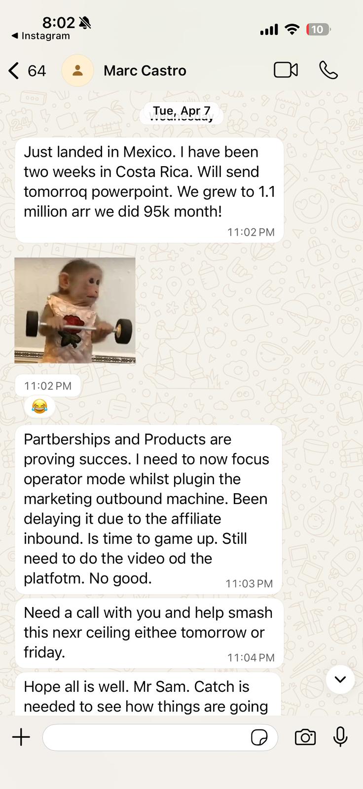 Student win message